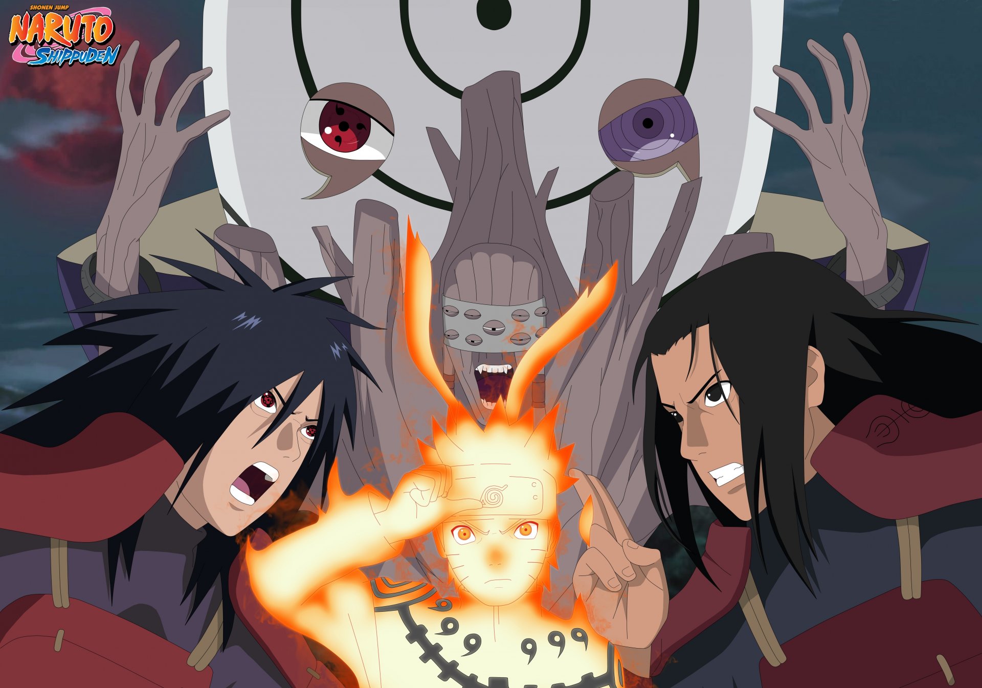 наруто узумаки наруто учиха мадара мадара учиха senju hashirama senju hashirama гедо мазо шаринган мангекё шаринган rinnegan кьюби режим senjutsu doujutsu маска учиха obito obito 4 ниндзя война ниндзя война juubi hitayate логотип konohagaku