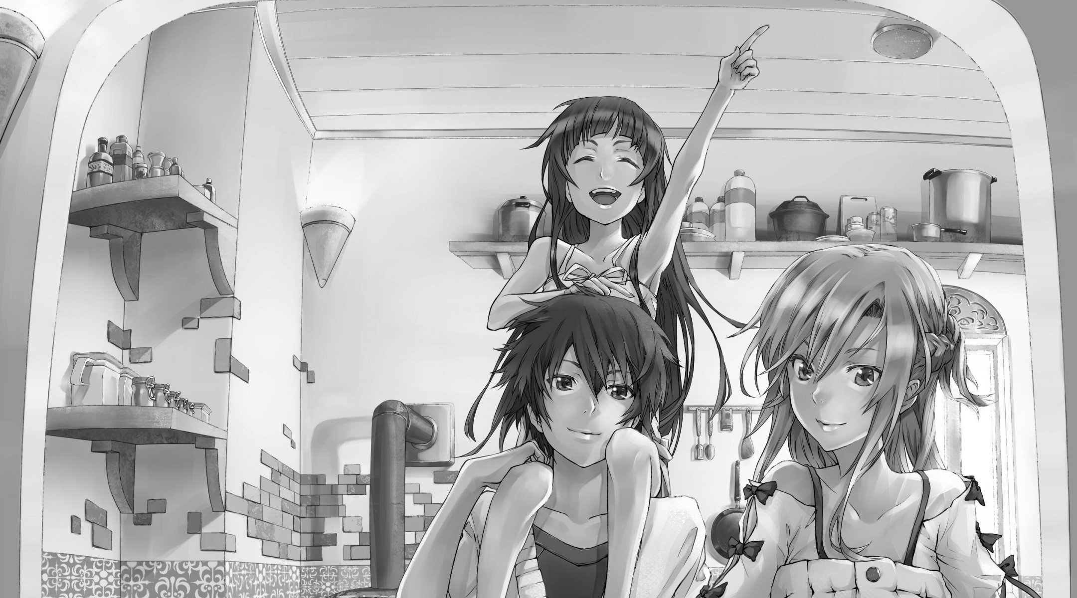 spada arte online anime fidanzato ragazza ragazza felicità famiglia sorriso cucina banche amore