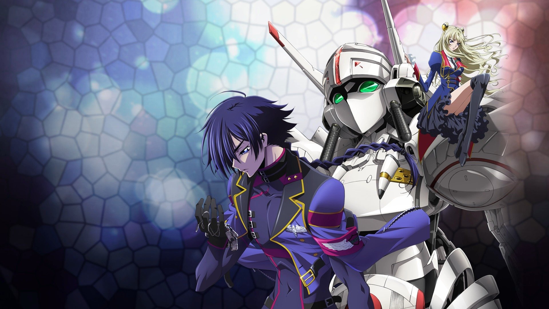 art anime code geass nie boukoku nie akito hyuga akito layla malcal robot chłopak dziewczyna