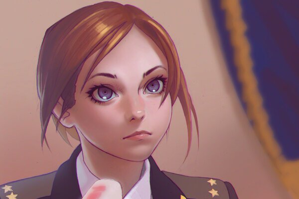 Poklonskaya drawing from the clip no nyash-myash