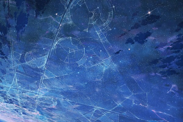 Anime art of the starry sky