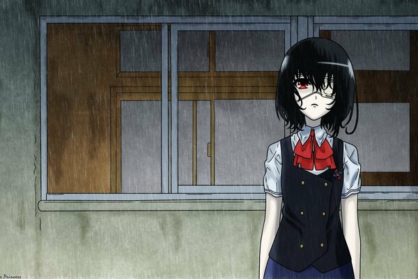 Image of an anime girl with black hair