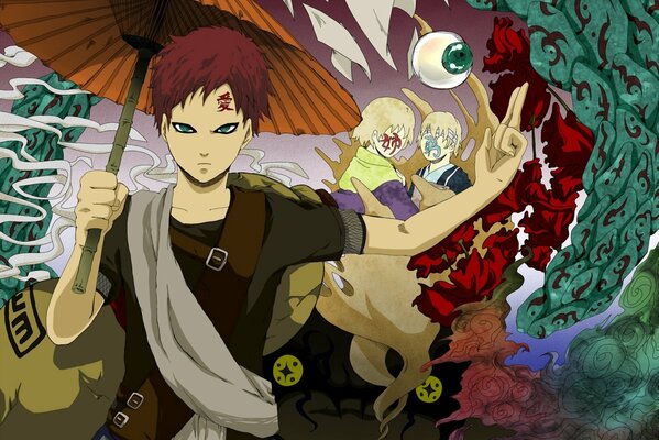 Gaara du désert de l anime Naruto