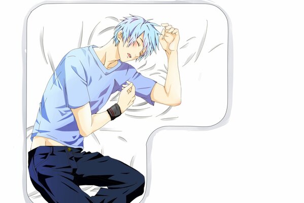 Kuroko Basket baloncesto hombre durmiendo