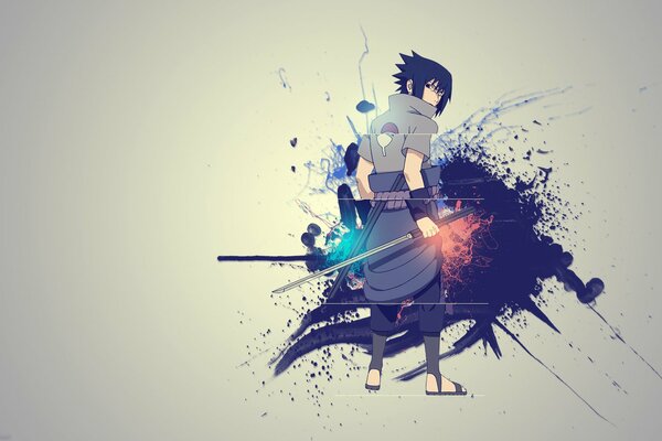 Carta da parati Uchiha Sasuke anime