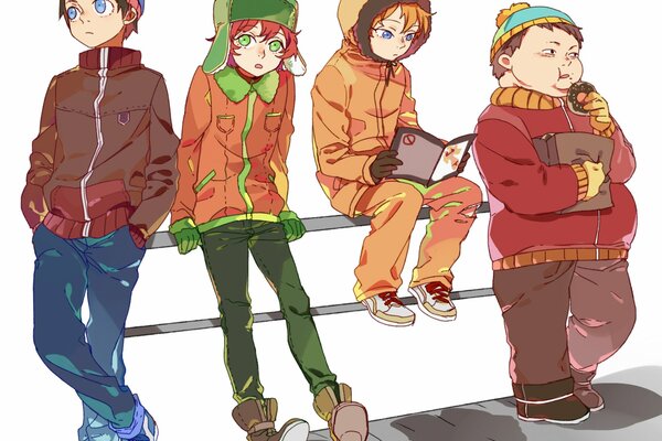 Art south Park anime