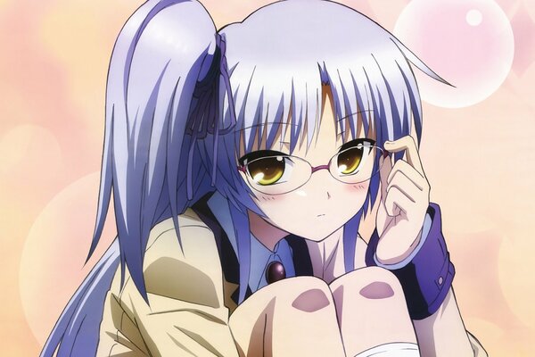 The art of anime. Anime girl with glasses