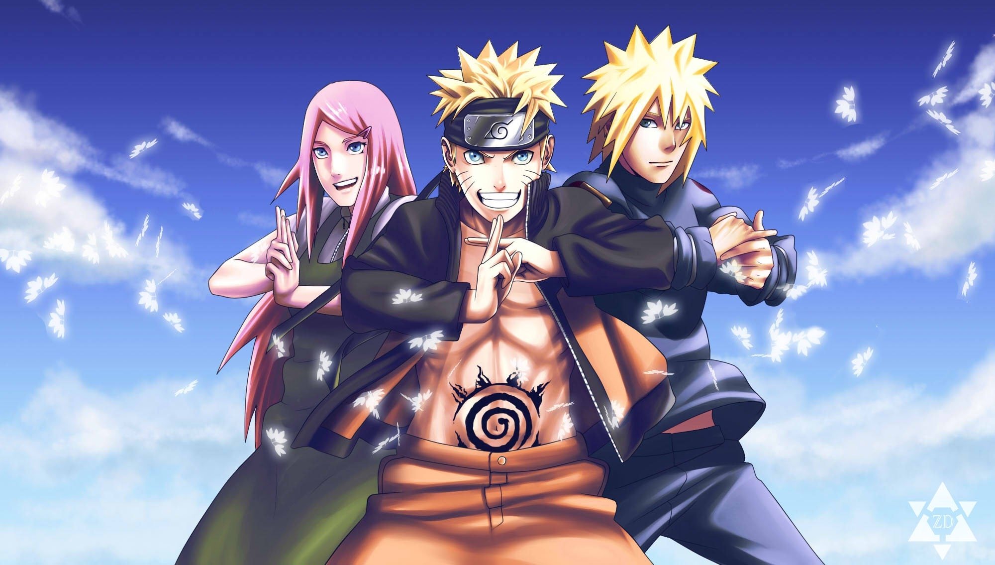 naruto minato kushina famiglia uzumaki sigillo namikaze