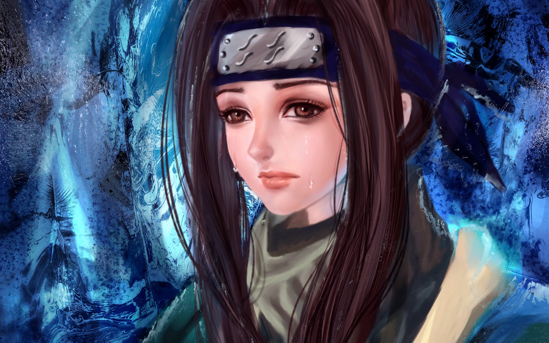 arte rikamello naruto haku novio lágrimas bandana