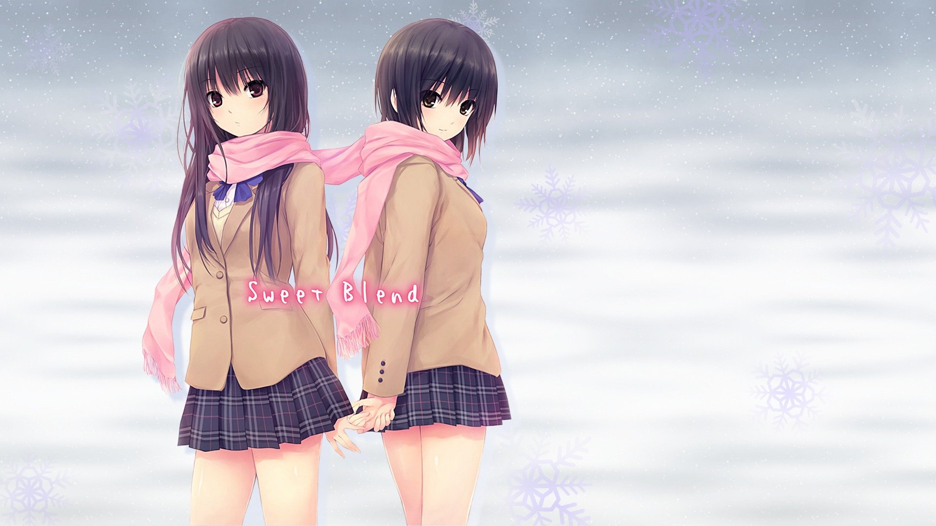 hiramine rika café kizoku chicas bufanda uniforme invierno