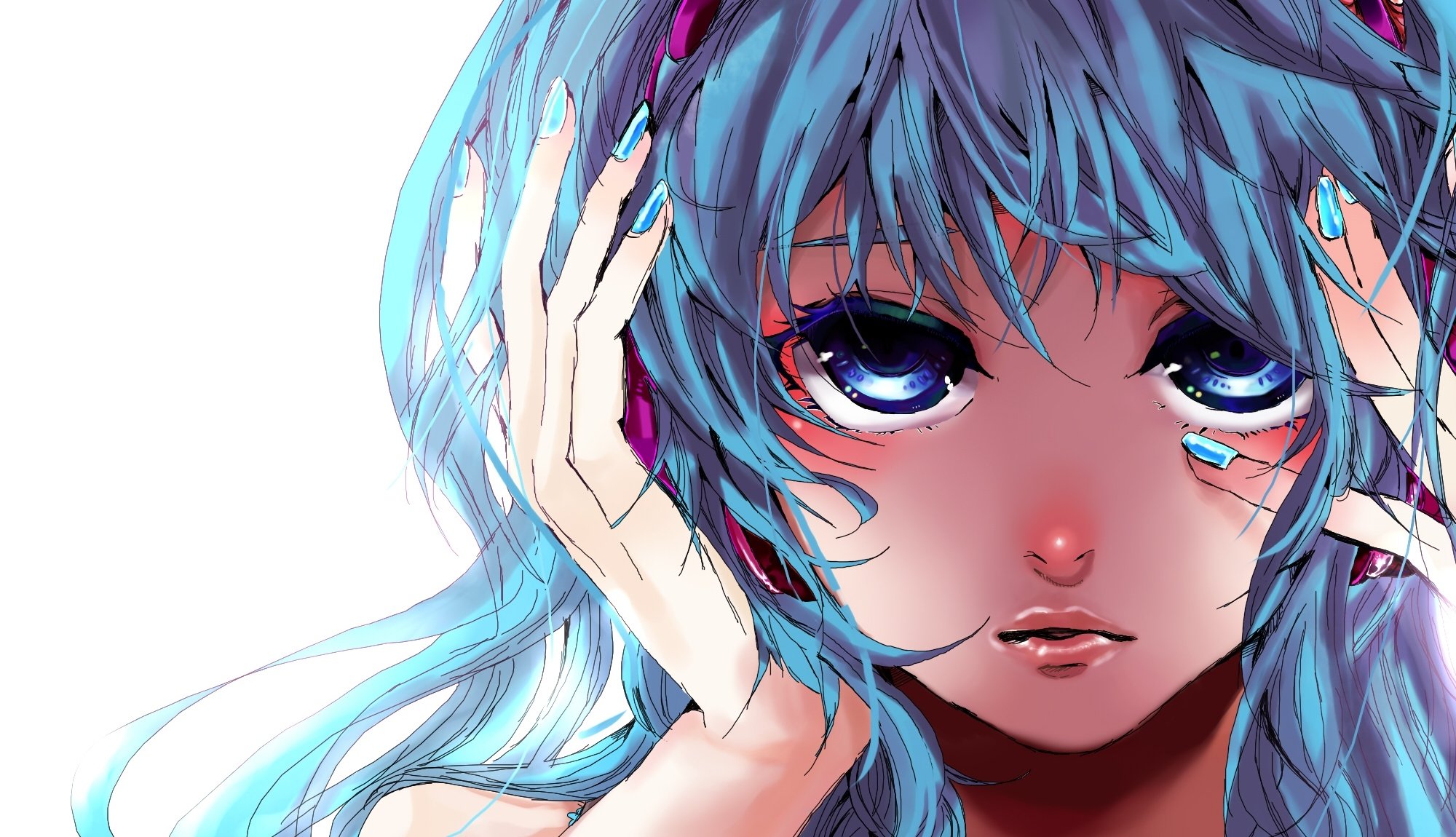 art vocaloid hatsune miku hatsune miku vocaloid girl face eye