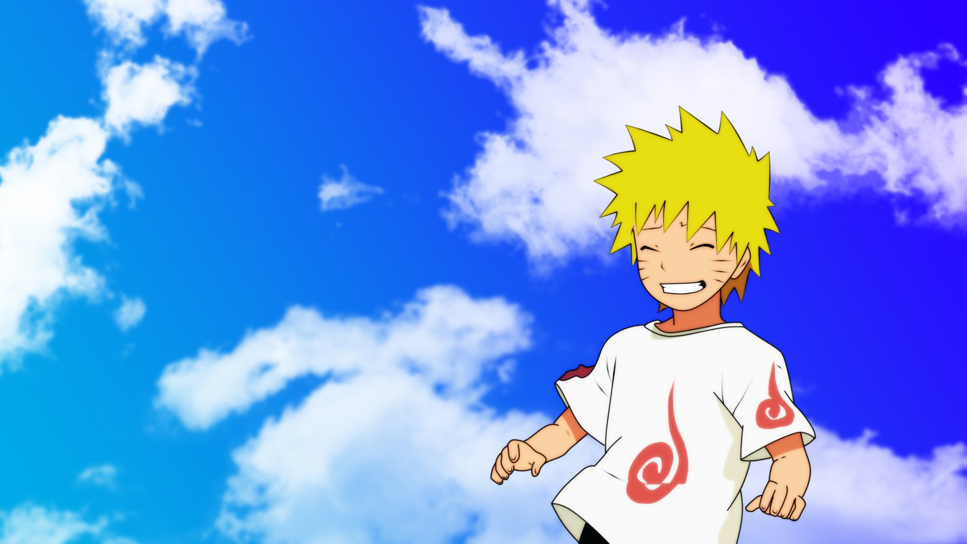 cielo nuvole giorno ragazzo naruto sorriso