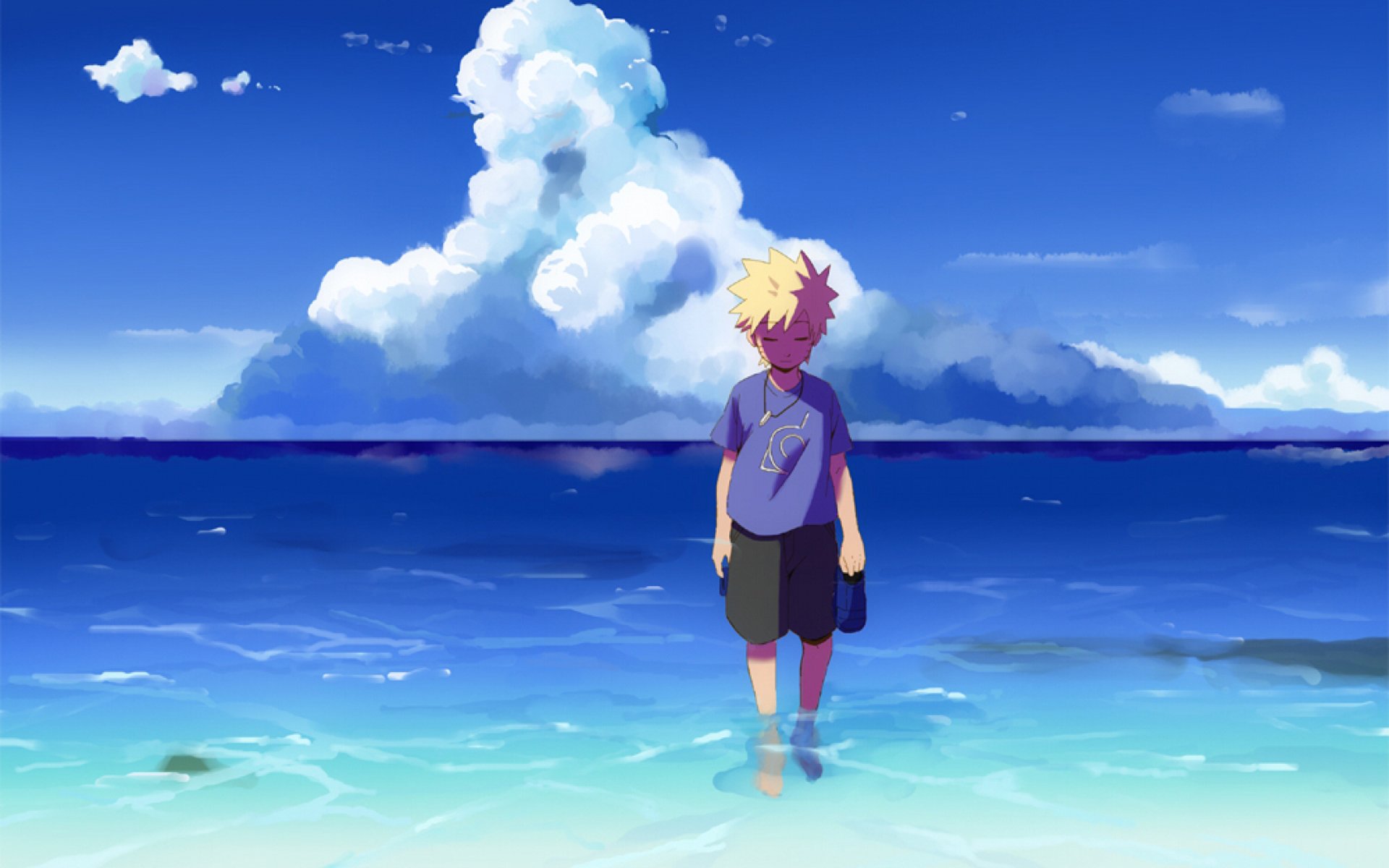 anime naruto art naruto uzumaki sea sky