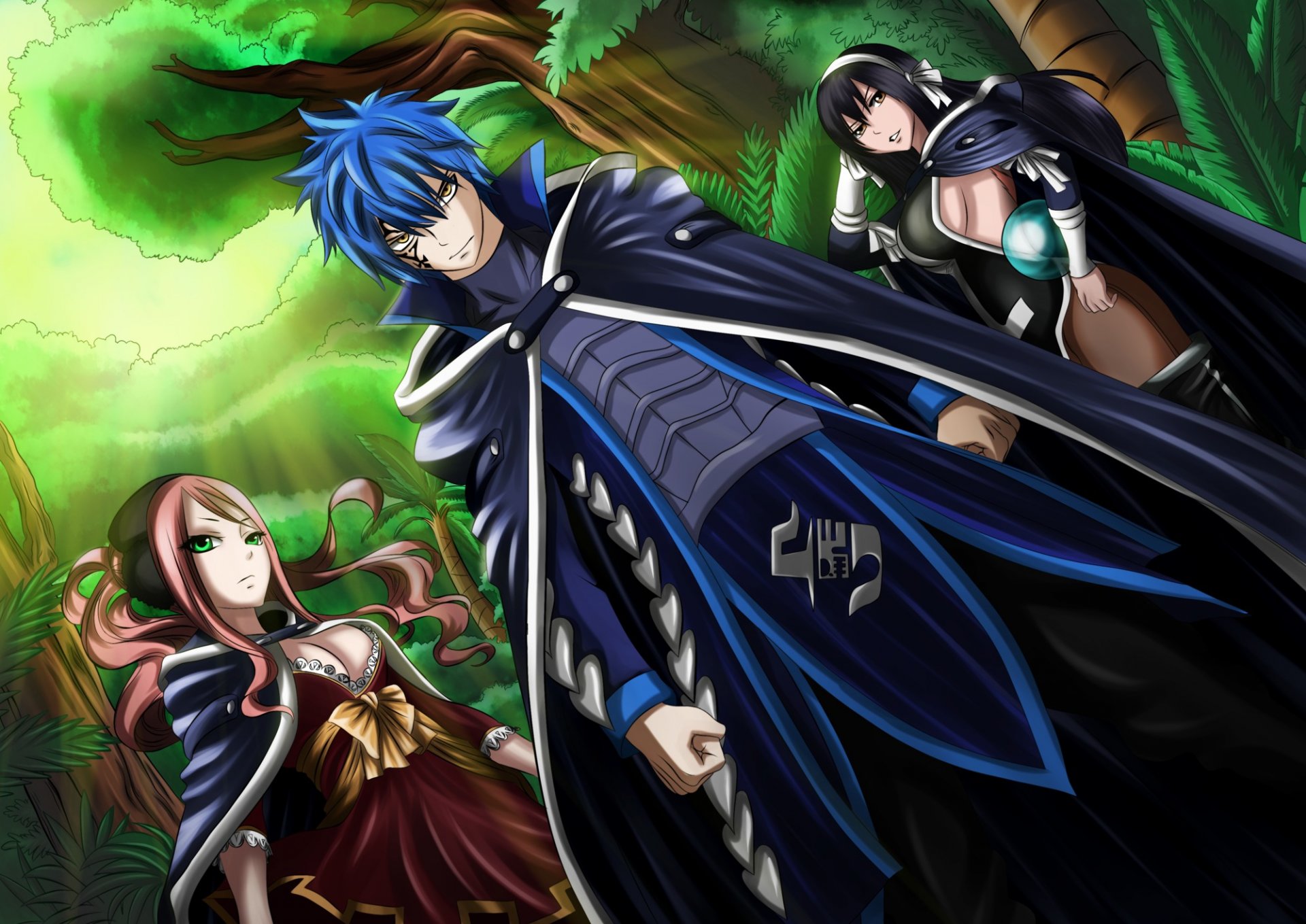 art roche-as conte de fées conte de fée jellal fernandez ultear milkovich meredy filles gars nature anime lumière tatouage forêt arbres