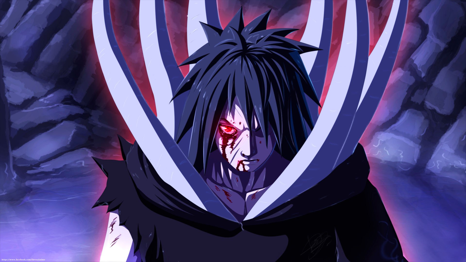 art naruto tobi uchiha obito guy akatsuki blood anime