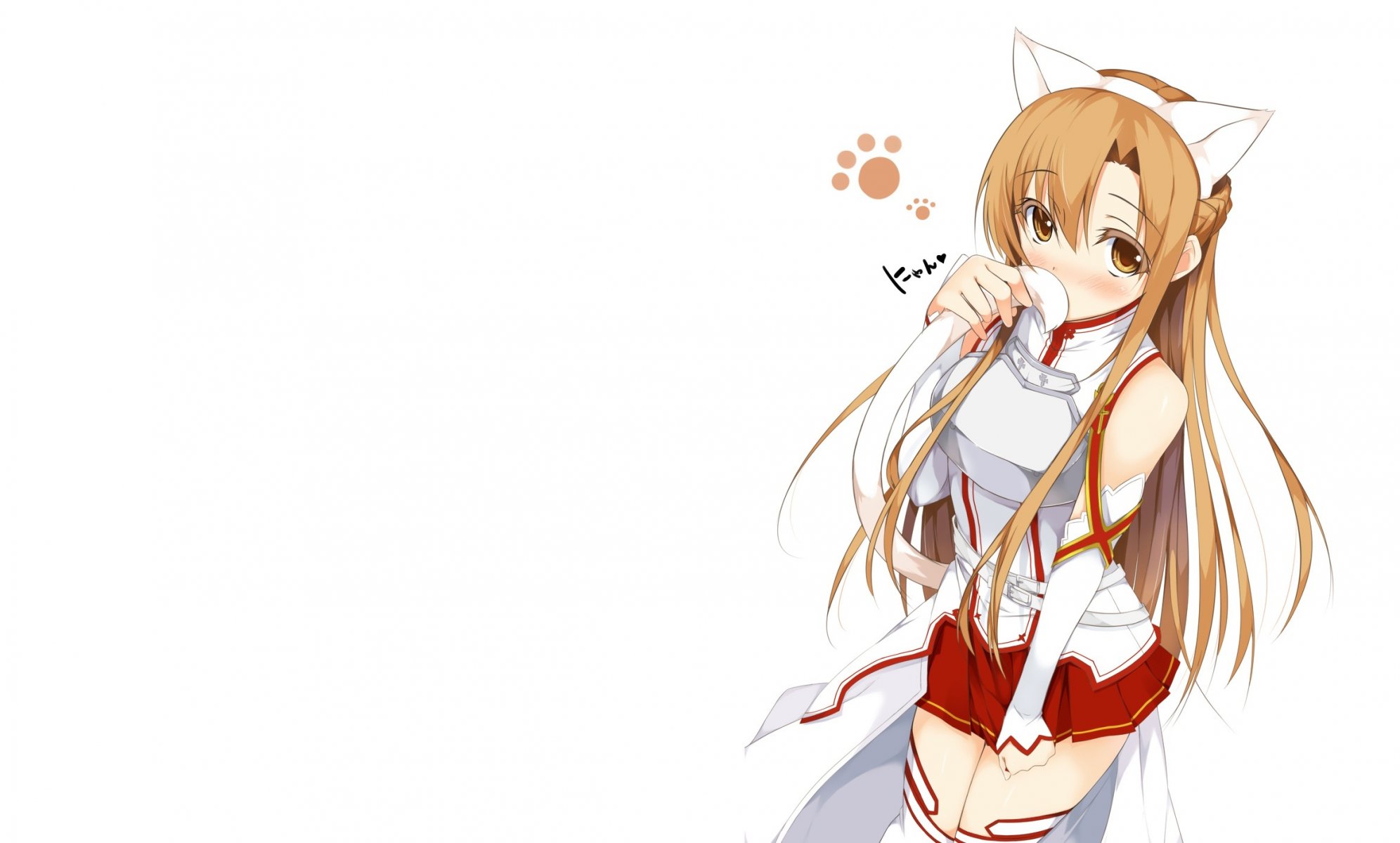 word art online asuna sao sword master online ears tail