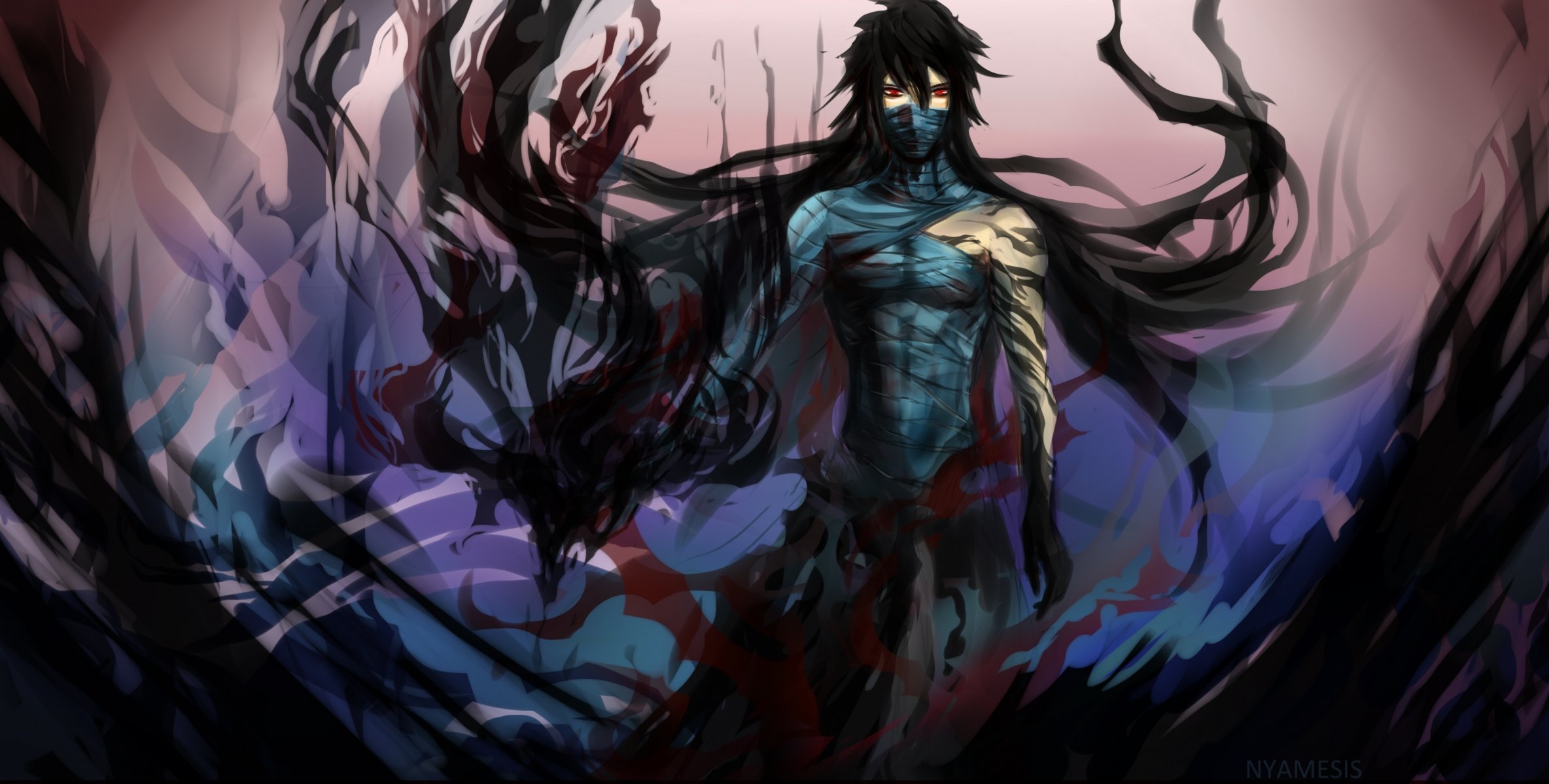 arte nyamesiss anime lejía ichigo kurosaki novio vendas final getsuga tenshou