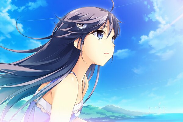 Mochizuki girl against the sky