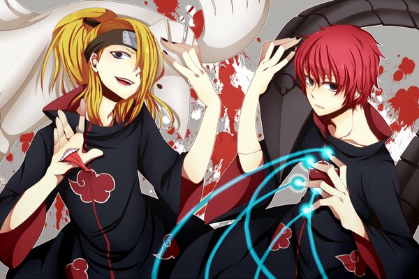 Two sasori from anime with naruto