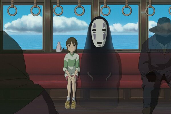 Skinshot de la historieta de Hayao Miyazaki Spirited Away