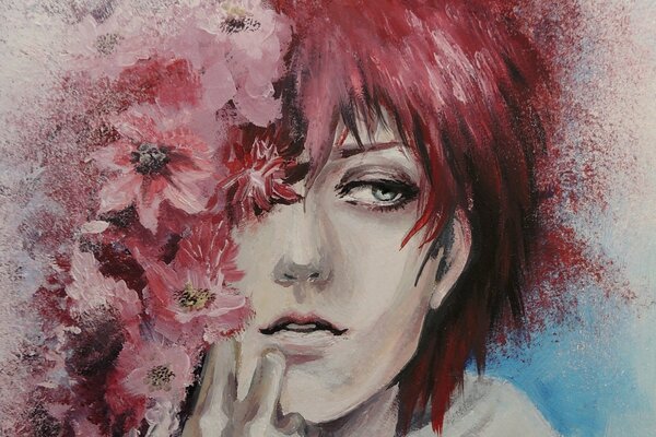 Portrait of a guy with red hair art