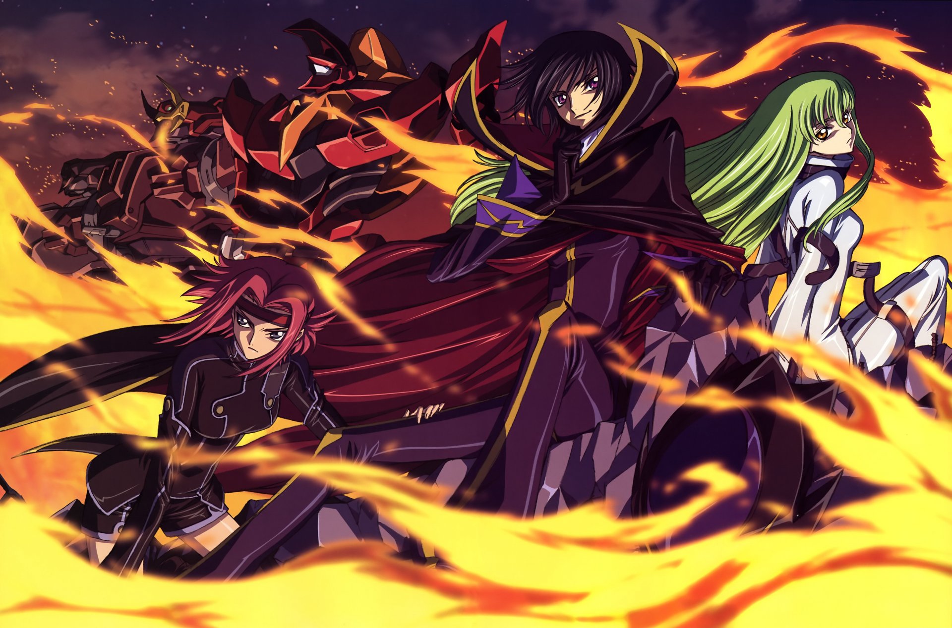 code geass code geass lelouch zéro karen sisi lotus écarlate flamme cauchemars anime