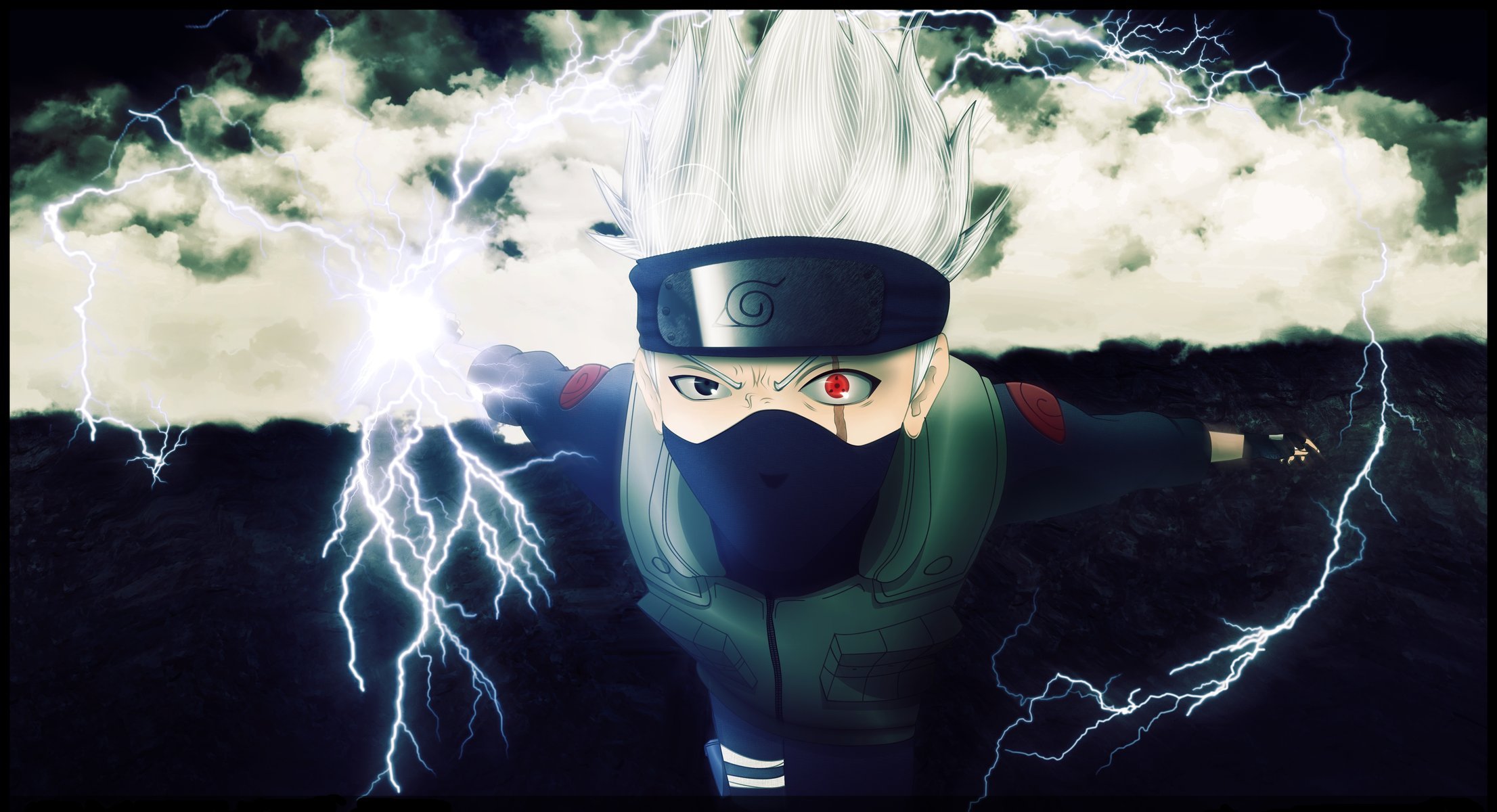 naruto hatake kakashi sharingan naruto. cicatrice regard en colère