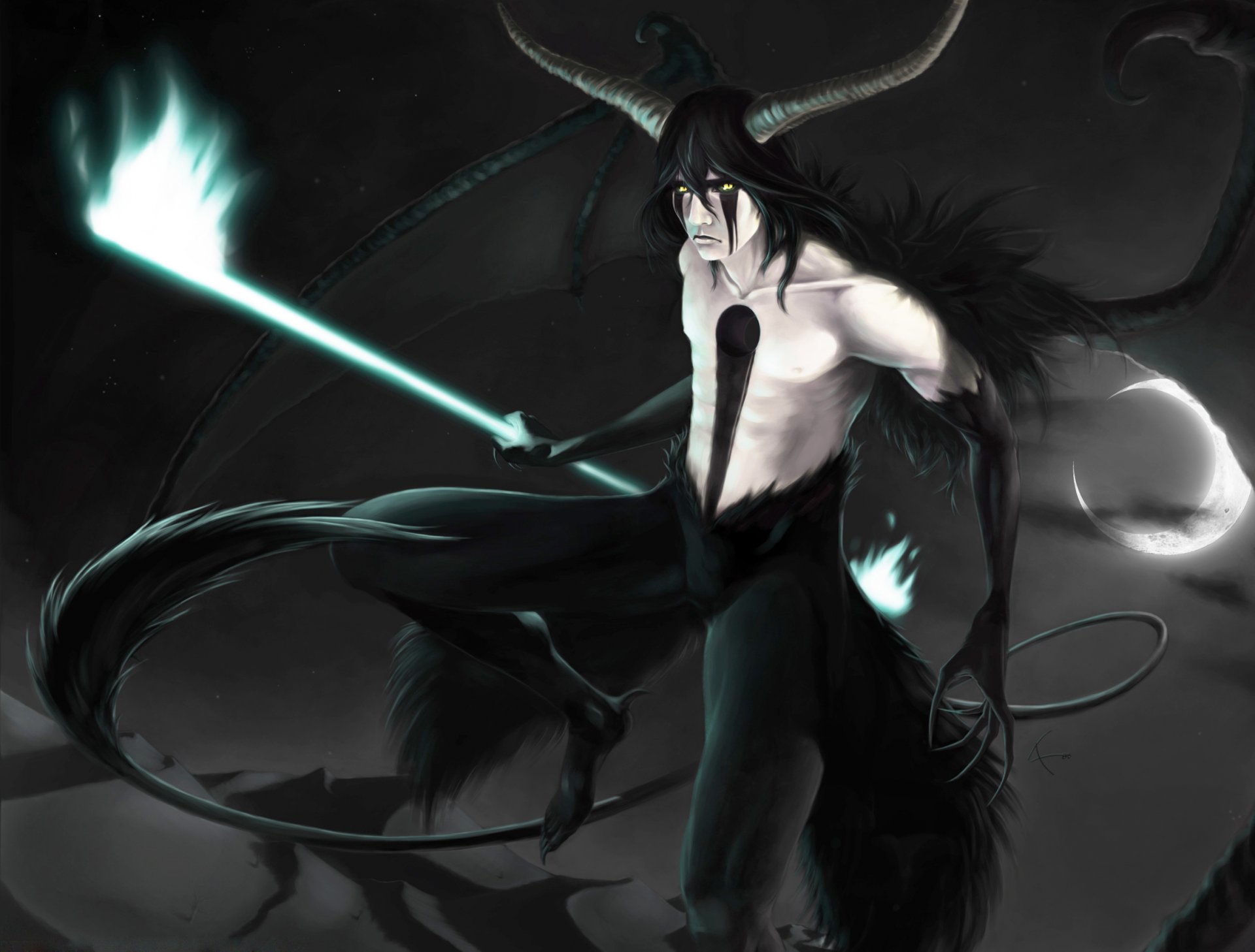 anime candeggina arte arrancar espada no. 4 ulquiorra schiffer