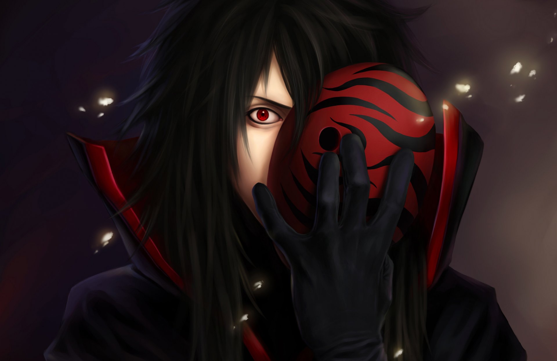 sztuka zetsuai89 anime naruto uchiha madara sharingan mężczyzna maska