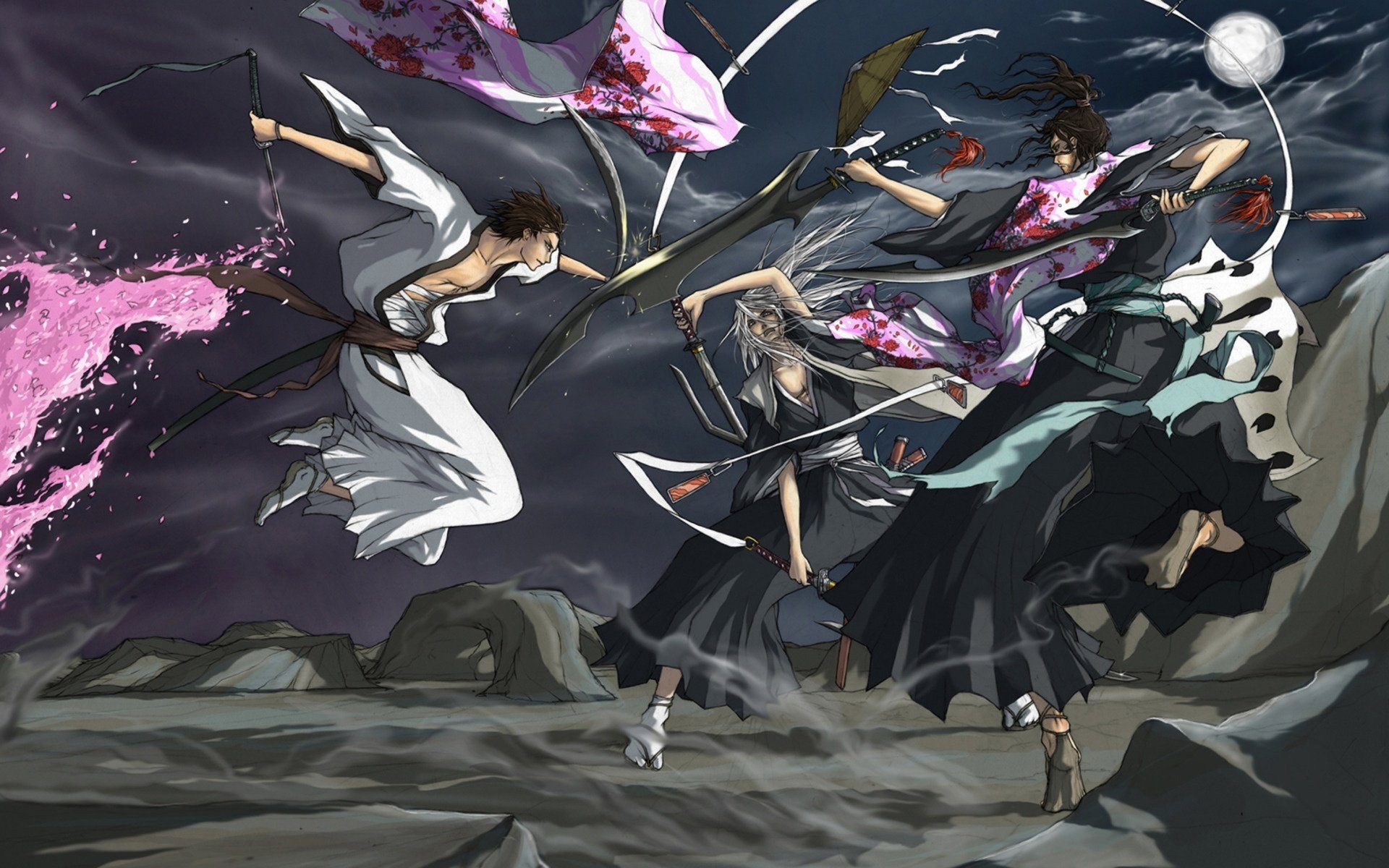 bleach anime art captains capital warrior sword battle quest night