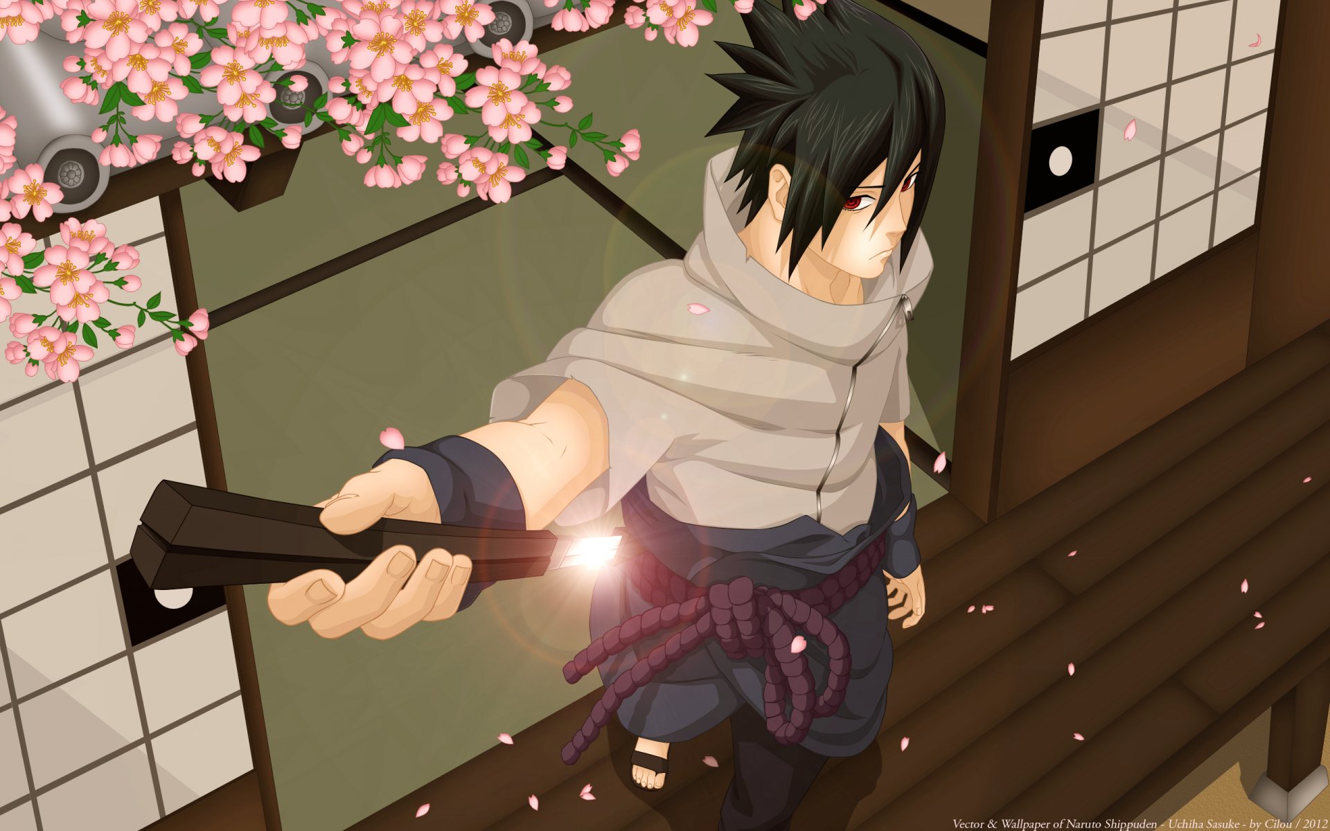 arte luffy-san92 naruto sasuke chico sakura espada katana