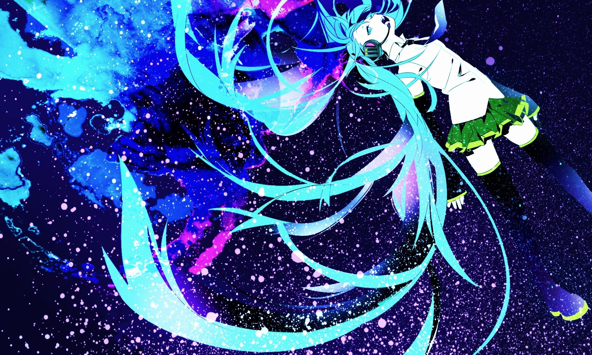 anime vocaloid capelli blu musica mika mika