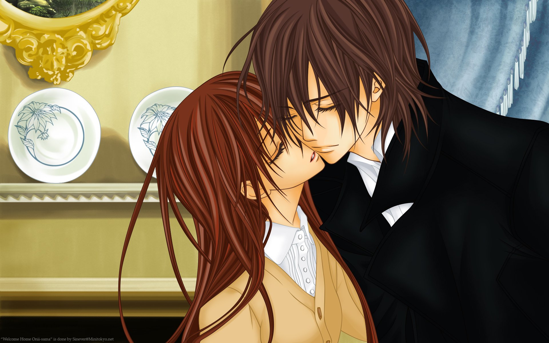 vampire knight romance love relationship kiss eyes closed the pair guy girl dish