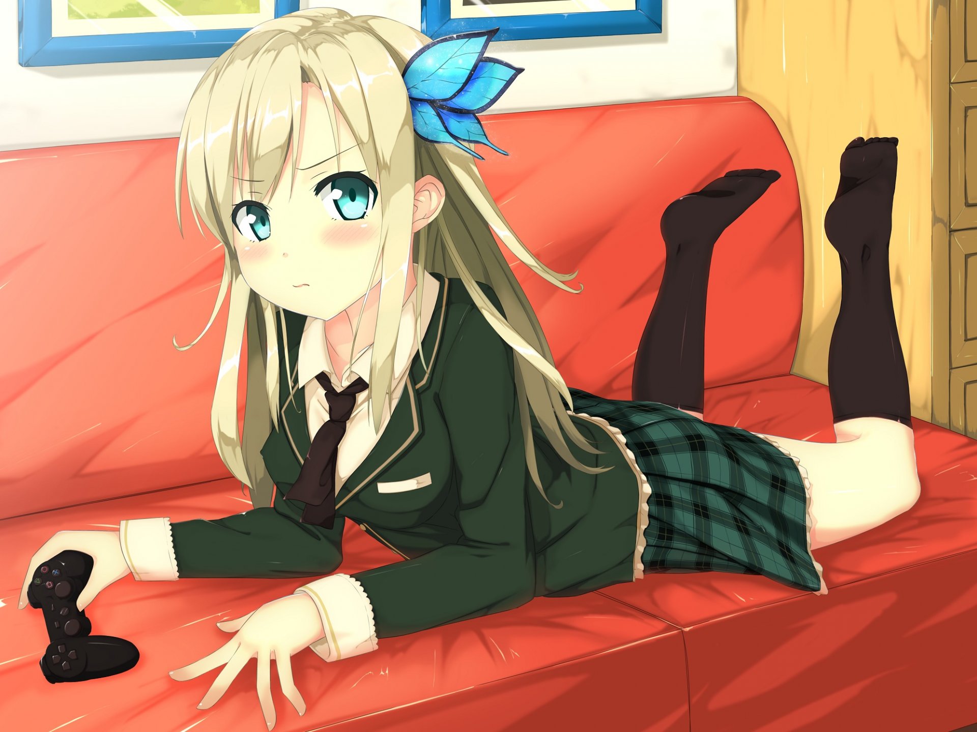 chica uniforme sofá boku wa tomodachi ga sukunai kashiwazaki sena