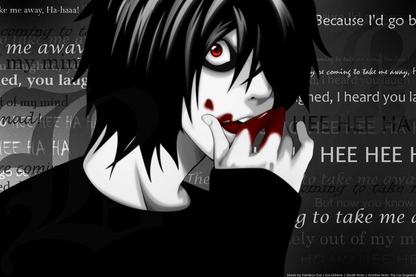 Anime character Death Note