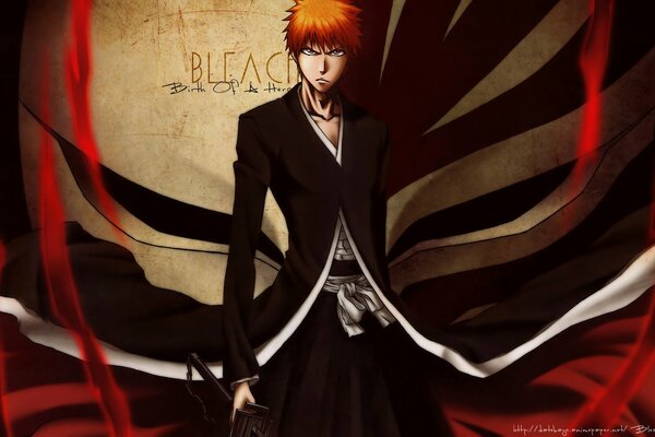 Kunst auf Anime Bleichmittel mit Ichigo Kurosaki mit Bankai