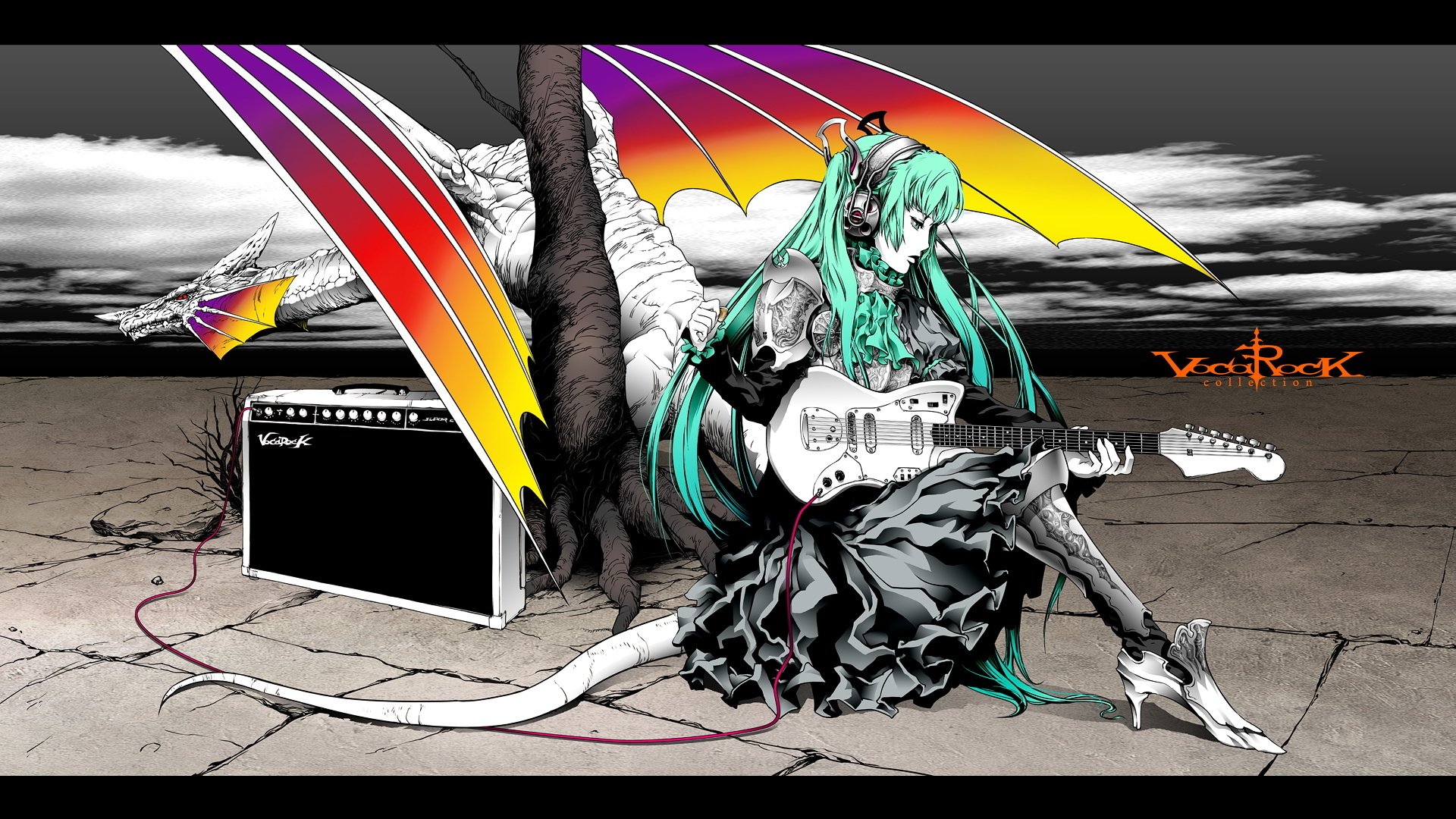 guitarra amplificador hatsune miku vocaloid vocaloid