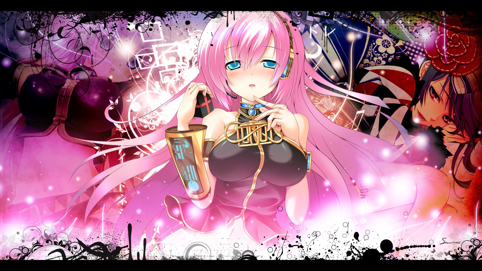 girl look lingerie breasts hair vocaloid vocaloid megurine luka megurine luka