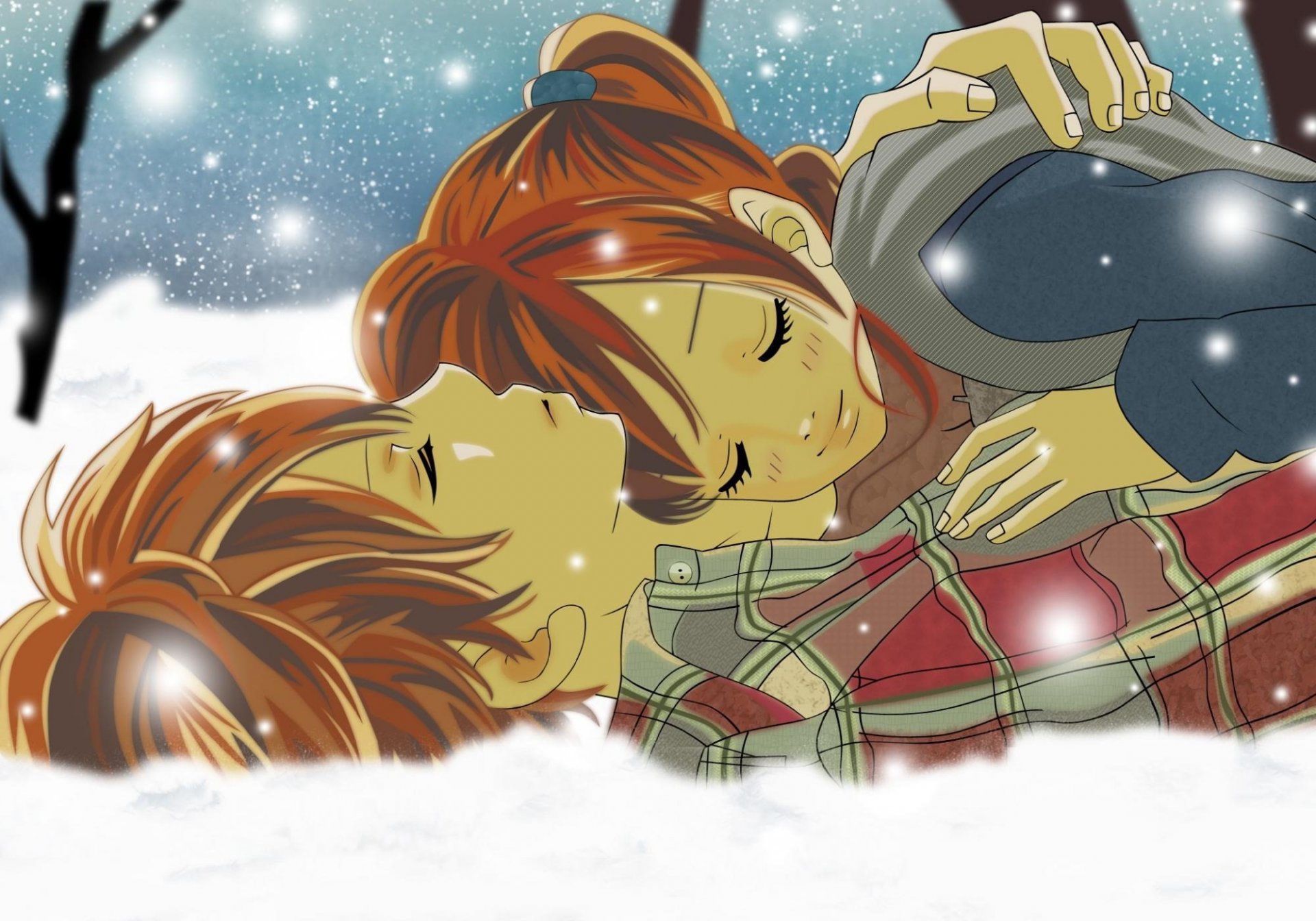 anime bokura ga ita it was us two winter snow