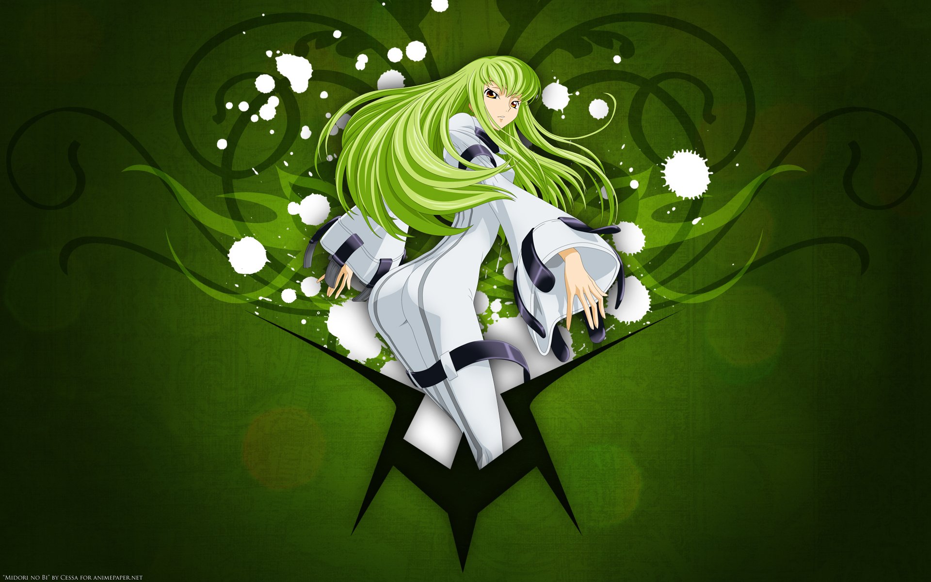 code geass vert cheveux longs