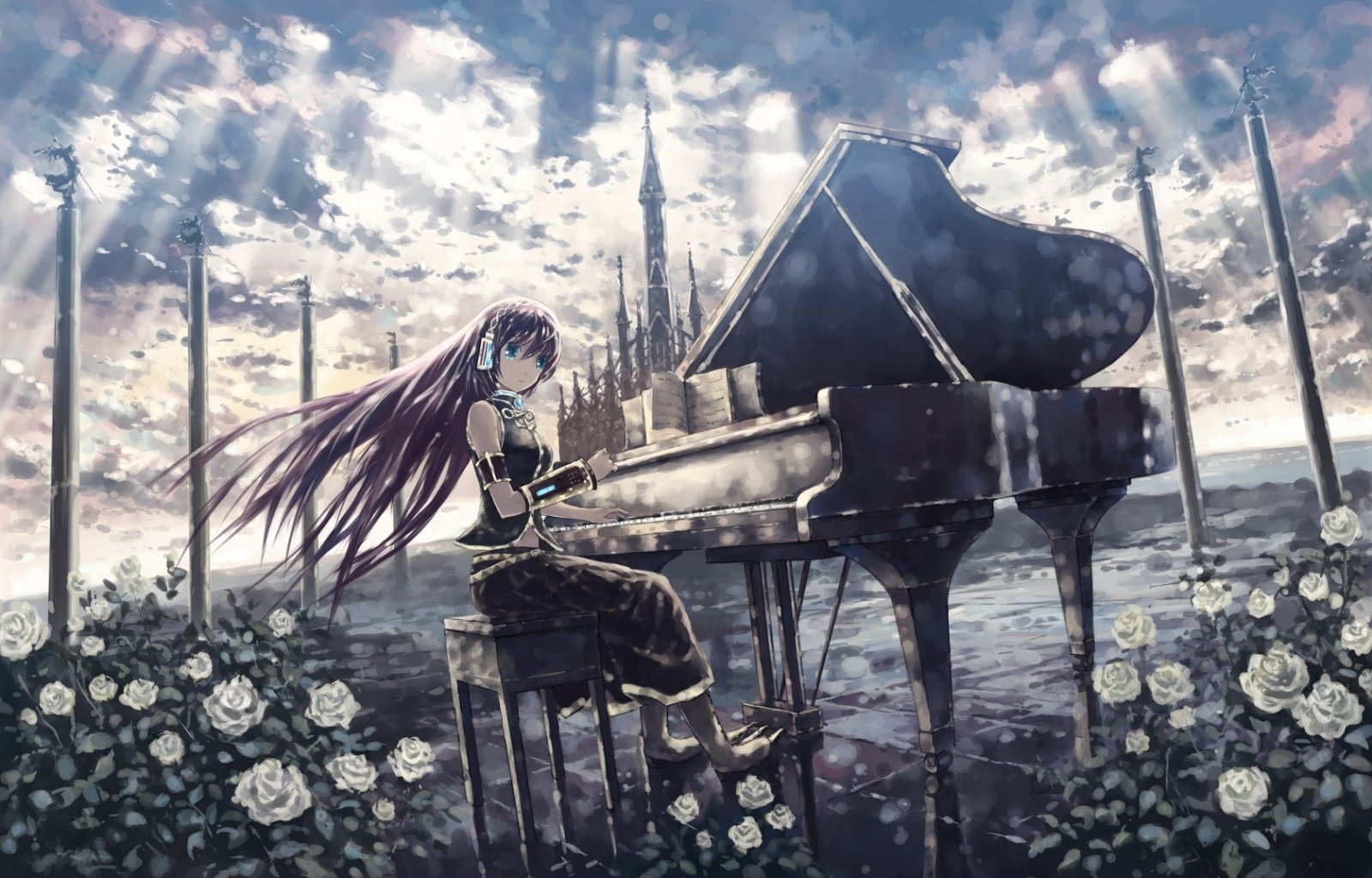 wallpaper anime piano