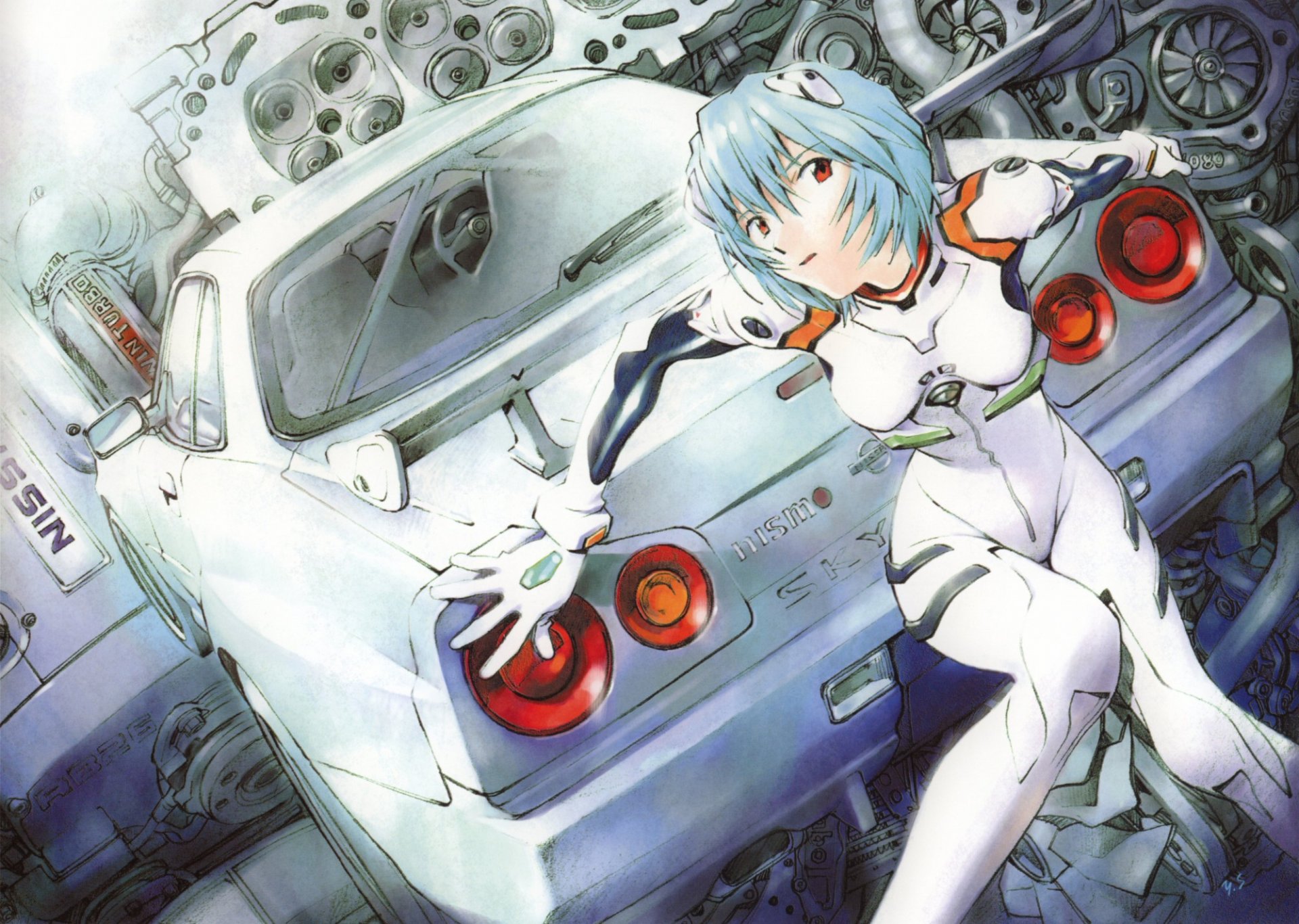 ayanami ray ray ayanami nissan skyline