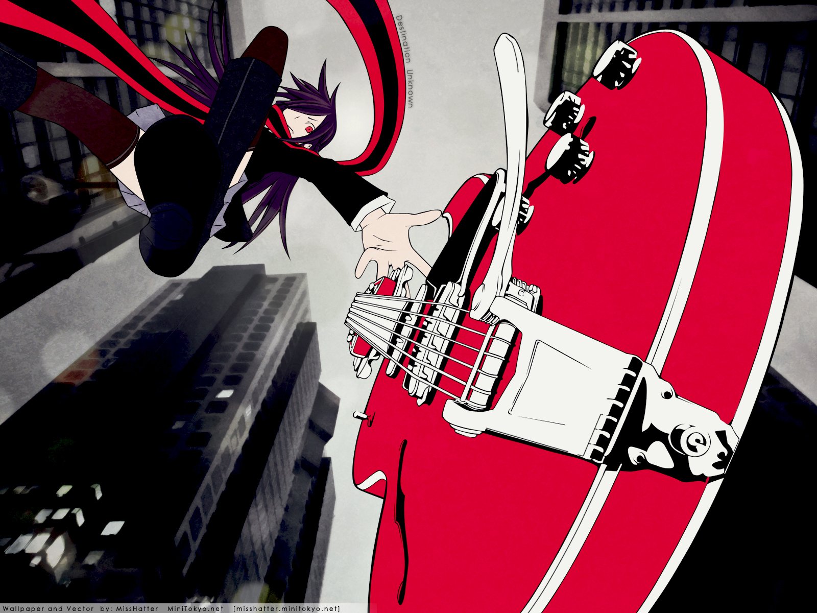 gitarre stadt yarisakura hime yozakura quartet himmel schal wolkenkratzer