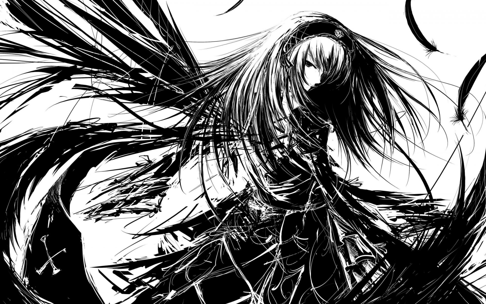 rozen maiden suigintou monochromatyczny