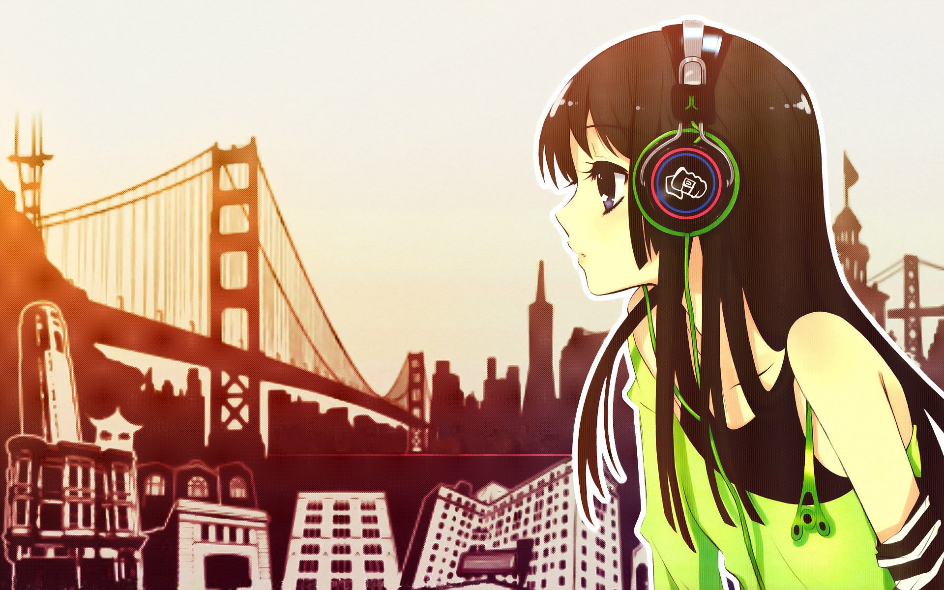 girl myo headphones town