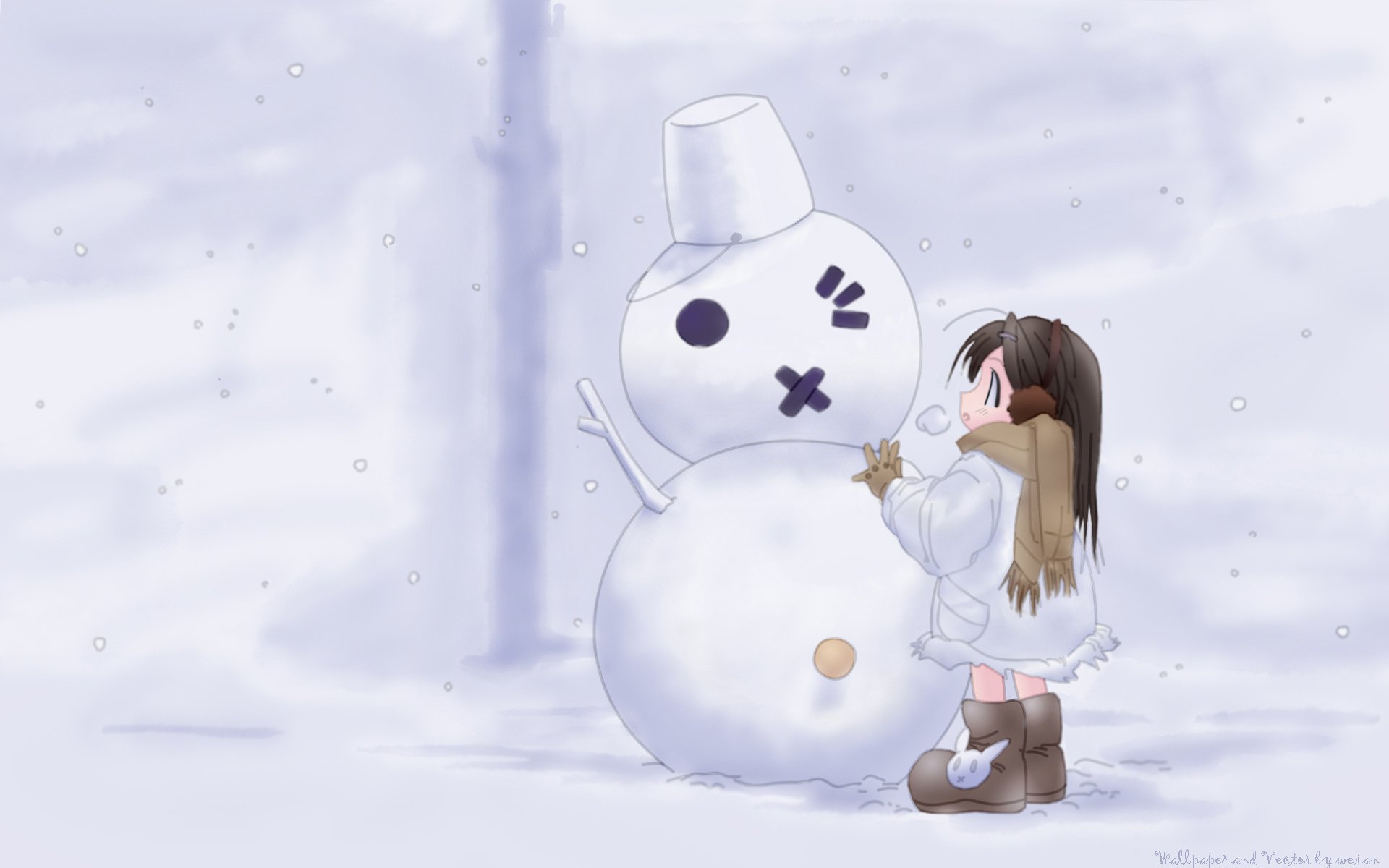 now snowman girl