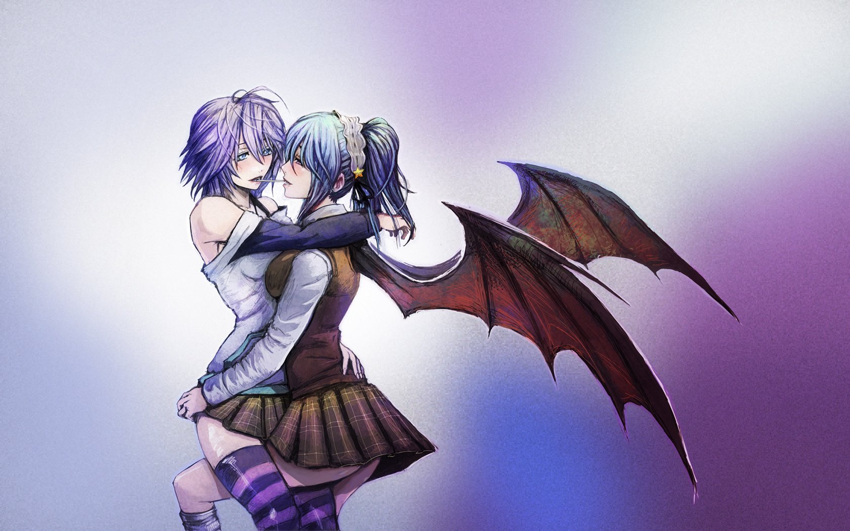 kurono kurumu rosario vampiro shirayuki mizore vampiro dos alas