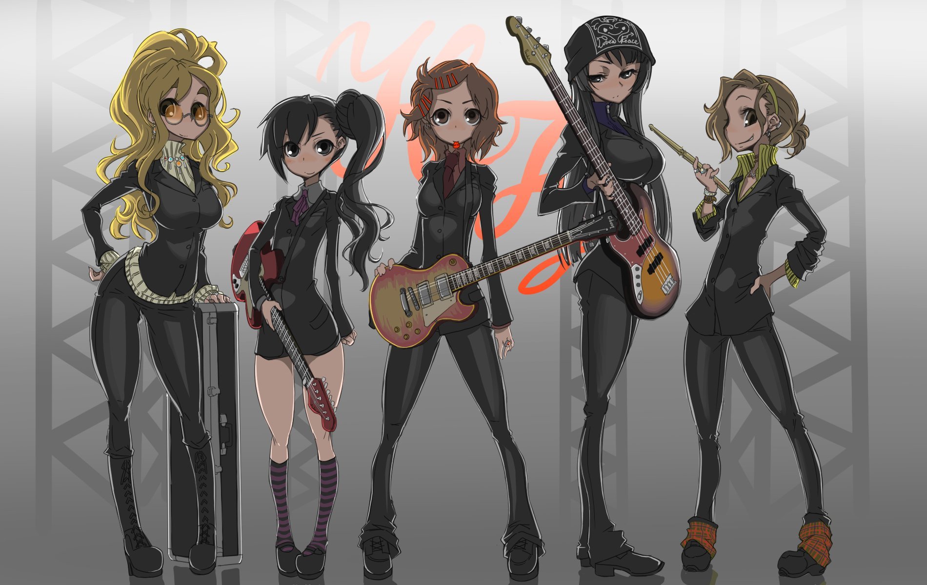 k-on akiyama mio guitar hirasawa yui kotobuki tsumugi nakano azusa tainaka ritsu