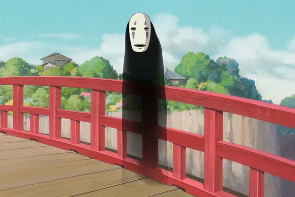 Miyazaki-Spirited Away On The Bridge