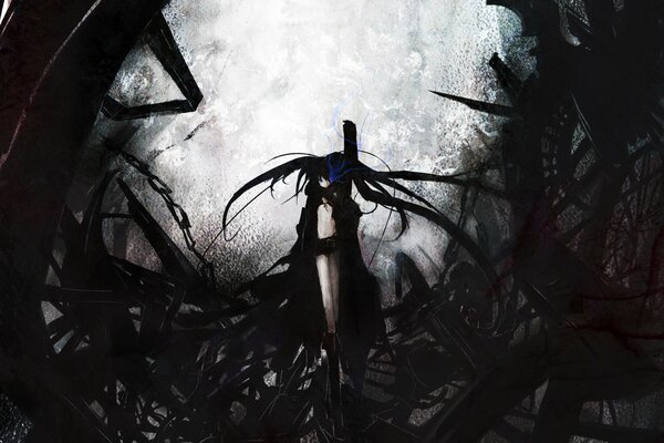 Dark avenging background from anime